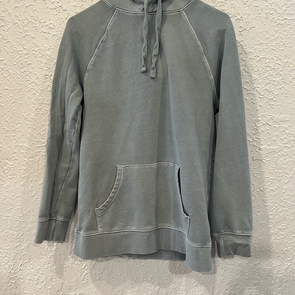 Goodfellow & Co Washed Blue/Green Pullover Hoodie Sweatshirt